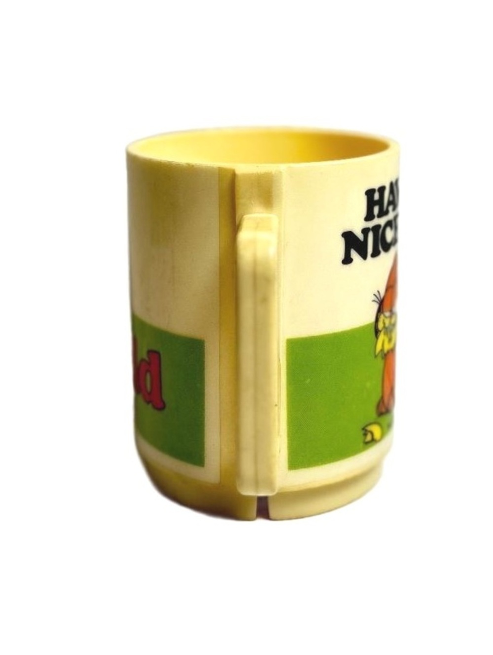 Vintage 1978 Garfield Deka Plastic Mug Big Fat Hairy Deal Retro Cartoon Cup - Picture 4 of 6